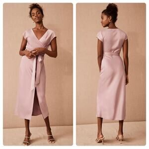BHLDN Pink and Purple Midi Dress